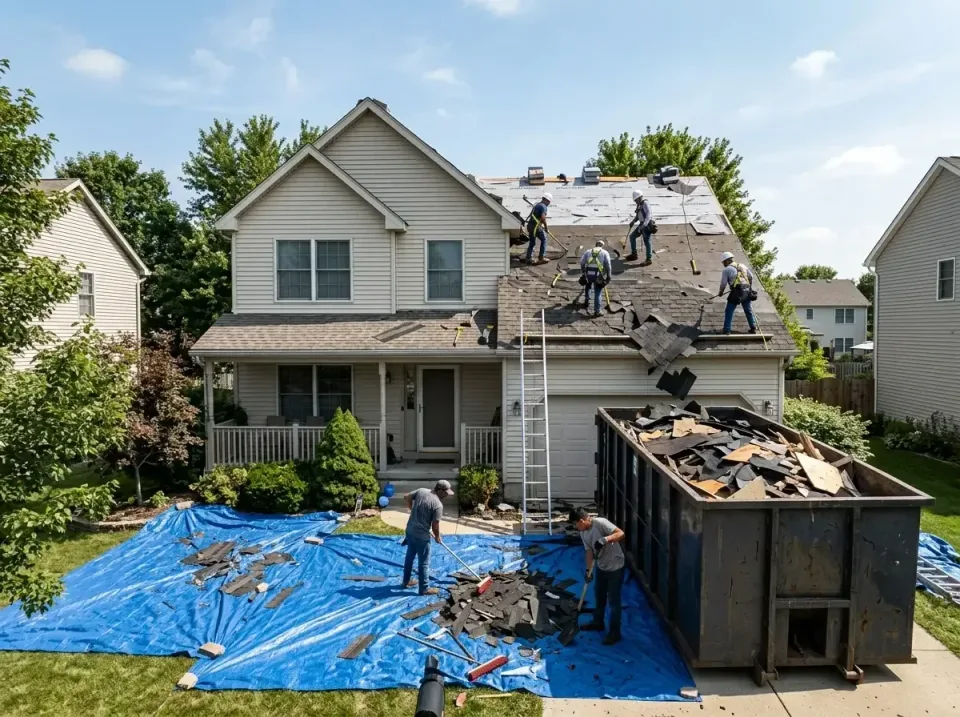roof-replacement-debris-remova-004 — frequently asked questions, Cheapest Dumpster Rentals in Fulshear, TX